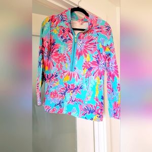 Lilly Pulitzer Size M Coral Skipper Popover